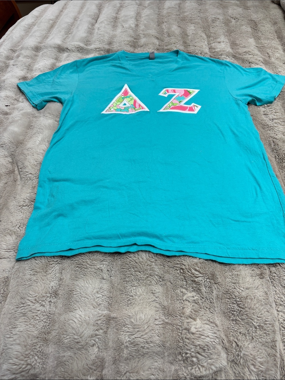 Next Level Apparel Turquoise Graphic Short-Sleeve Tee
